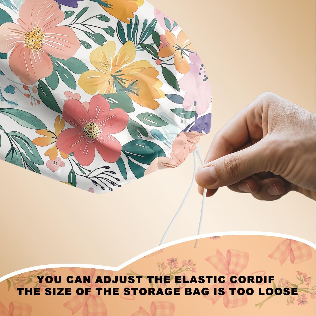 2Pcs Watercolor Flower Plastic Bag Holder, Wall Mount Grocery Bag Holder for Plastic Bags, Colorful Floral Reusable Grocery Bags Storage Dispenser for Home Kitchen Decor, Flower Gifts for Women Mom