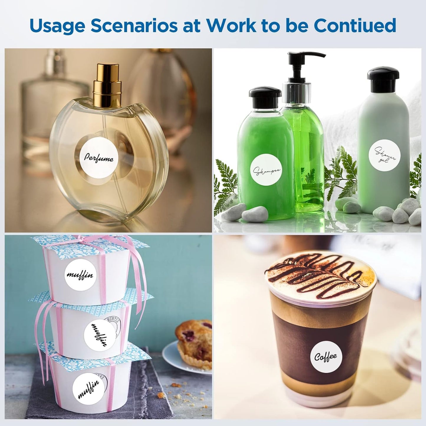 2 Inch Circle Thermal Sticker Labels, 2" Self-Adhesive Round Direct Thermal Stickers for Business-750 Labels/1 Roll (White)