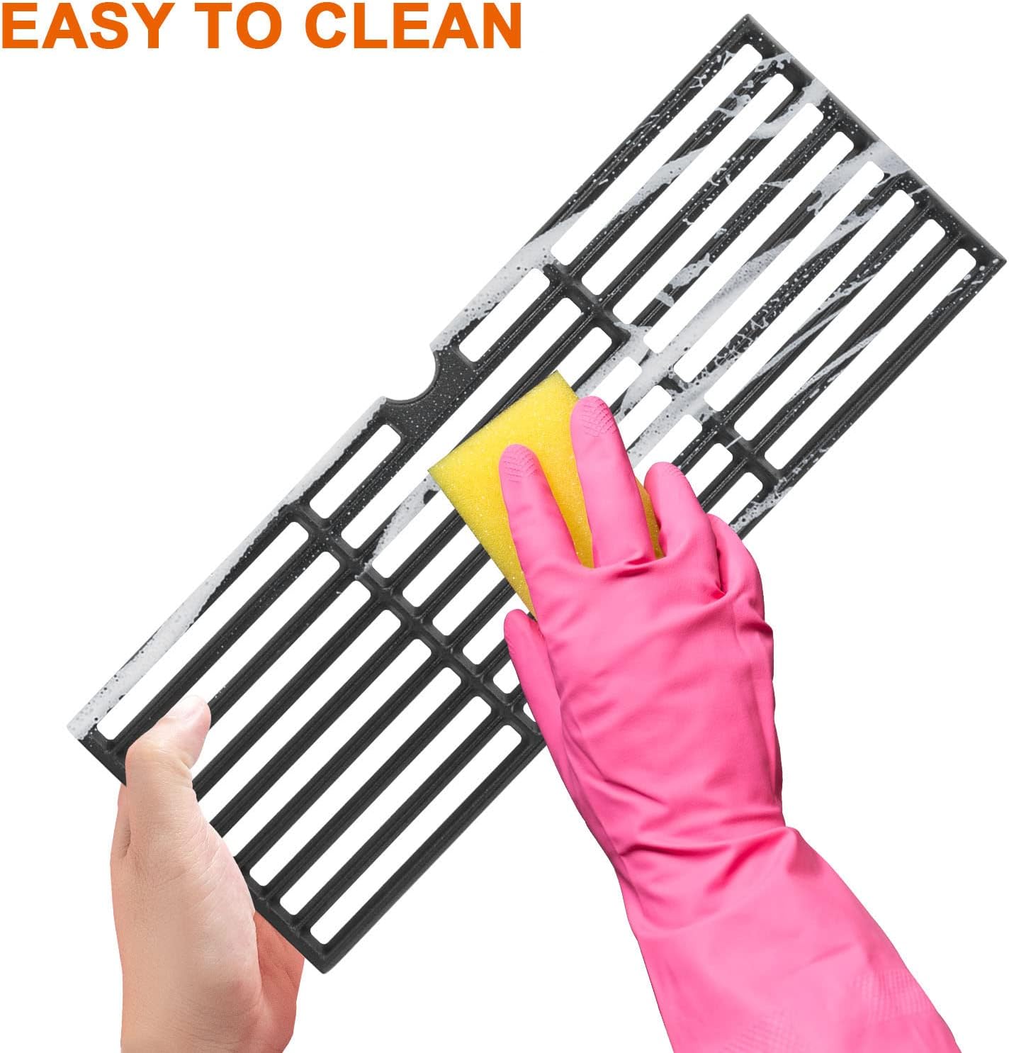 DELSbbq Cast Iron Grill Grates for Charbroil Performance 6 Burner Grills 463245917 463238218 463276517 463276617 463277918 466245917, Cooking Grids Replacement for G470-0002-W1 G470-0003-W1