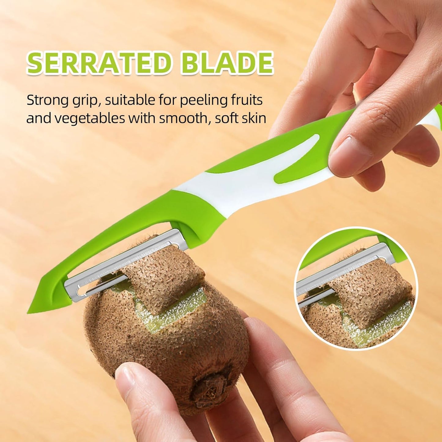 Razor-Sharp 4 In 1 Veggie Peelers For Kitchen Potato Peeler,2PCS I&Y Peeler For Peeling-Slicing-Shredding-Julienning-Excising,Vegetable Peeler With Rotary Stainless Blade& Non-Slip Handle