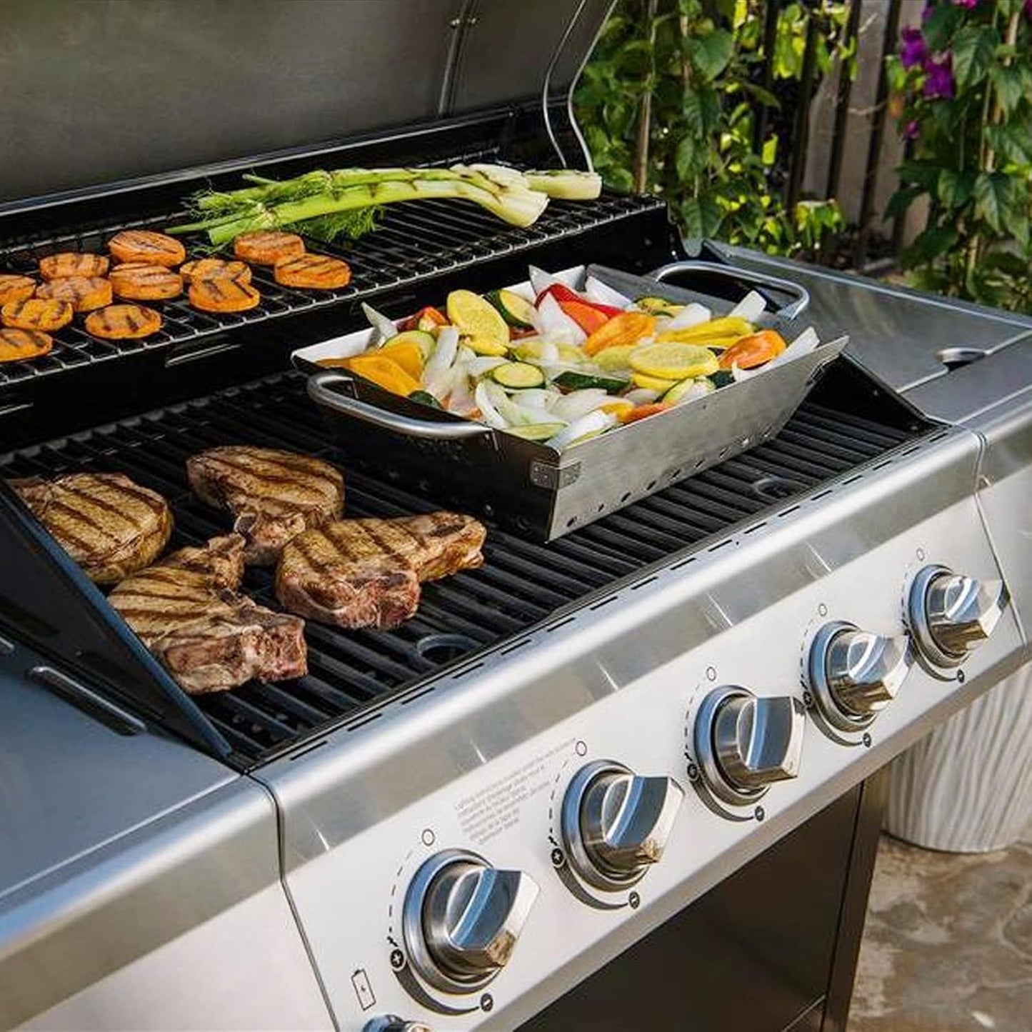 17" Grill Grates for Nexgrill 4-Burner 720-0830H 720-0783E Nexgrill Replacement Parts 5 Burner 720-0888N 720-0888 720-0697, Cooking Grate Grill Parts for Kenmore, Uniflame and More