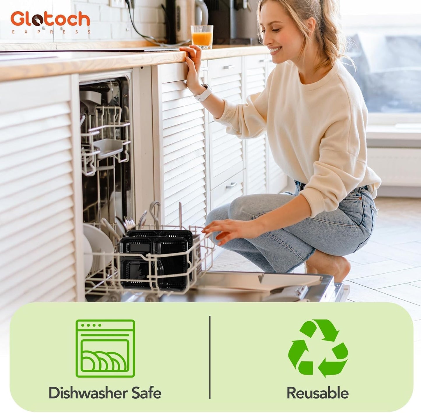 34oz 3-Compartment [1 Pallet-4950 Pack] Meal Prep Containers with Lids, Plastic Food Prep Containers Microwave, Freezer, Dishwasher Safe Leakproof Durable Food Storage Lunch Box To Go Take Out