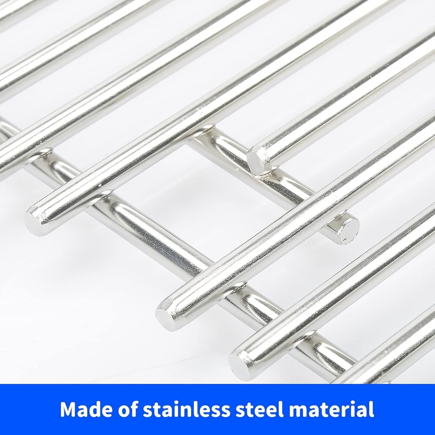 Grill Grates for Nexgrill 4 Burner 720-0830H 720-0830D 720-0670A 720-0783C 720-0783E 720-0958A, 17" Stainless Replacement Parts for 5 Burner 720-0888N Charbroil 463241113 463446015, Kenmore Gas Grill