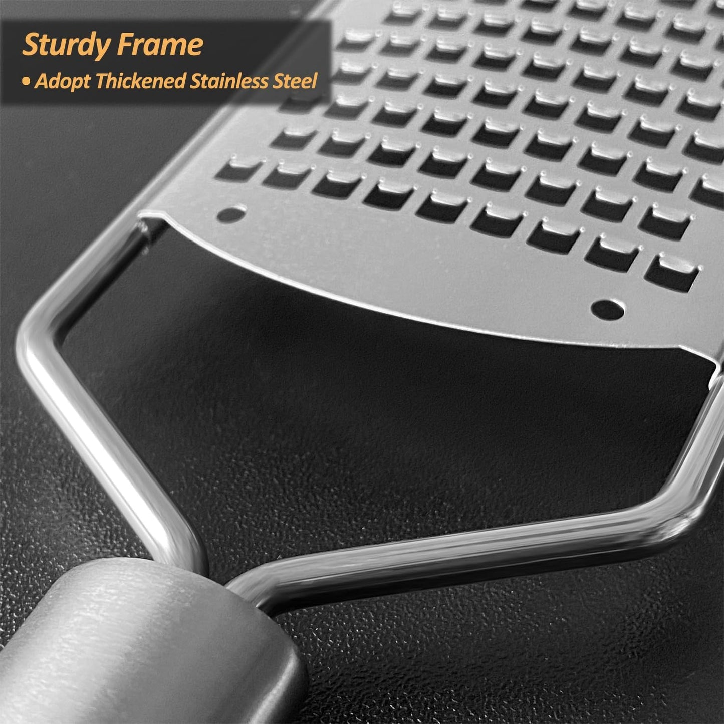 Professional Zester Grater Coarse for Cheese, Carrot, Ginger, Coconut, Nuts and Horseradish, Kitchen grater with Razor-Sharp Stainless Steel Blade (Coarse)