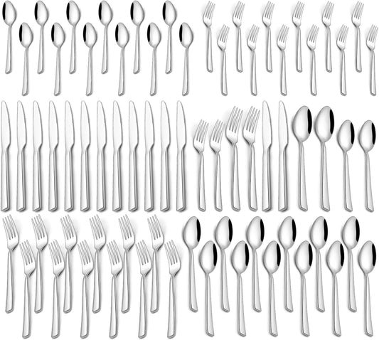 40 Piece Silverware Set For 8,Stainless Steel Flatware,Tableware Set Include Spoons/Forks/Knives,Yoehka Mirror Polished Cutlery/Utensil Set For Home Kitchen Restaurant Hotel,Dishwasher Safe