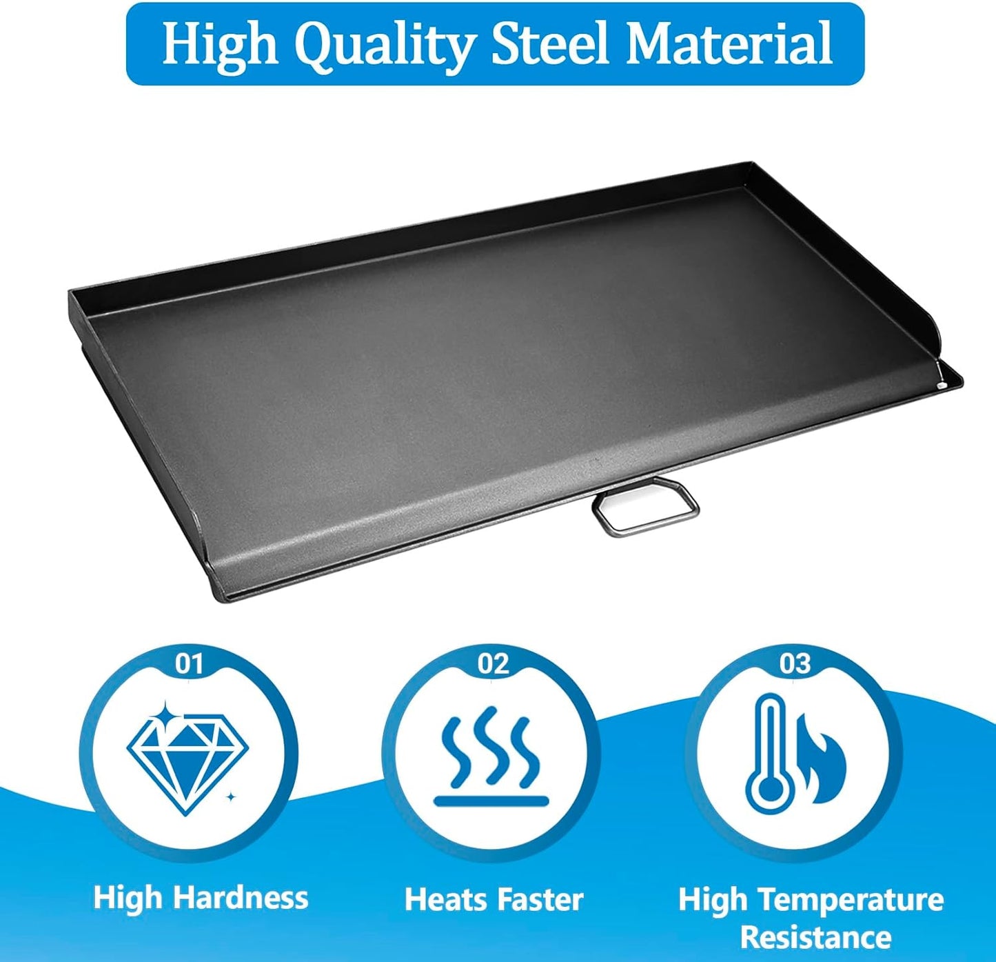 Cast Iron Griddle for Camp Chef 3 Burner Stove, 16" Flat Top Griddle Accessories for Camp Chef Cooking Systems GB90D TB90LW TB90 TB90LWG TB90LWG15 SPG90B CCH3