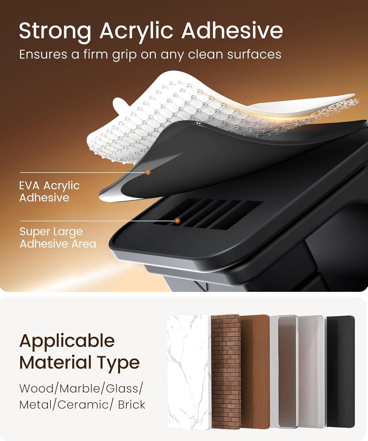 6 Pack Magnetic Cable Clips, Glow in The Dark Cable Holders, GolbinBox Cord Organizer with Shockproof Silicone, Fits up to 8mm Adhesive Cord Clips for Desk, Wall, Nightstand, Car, Home, Office, Black