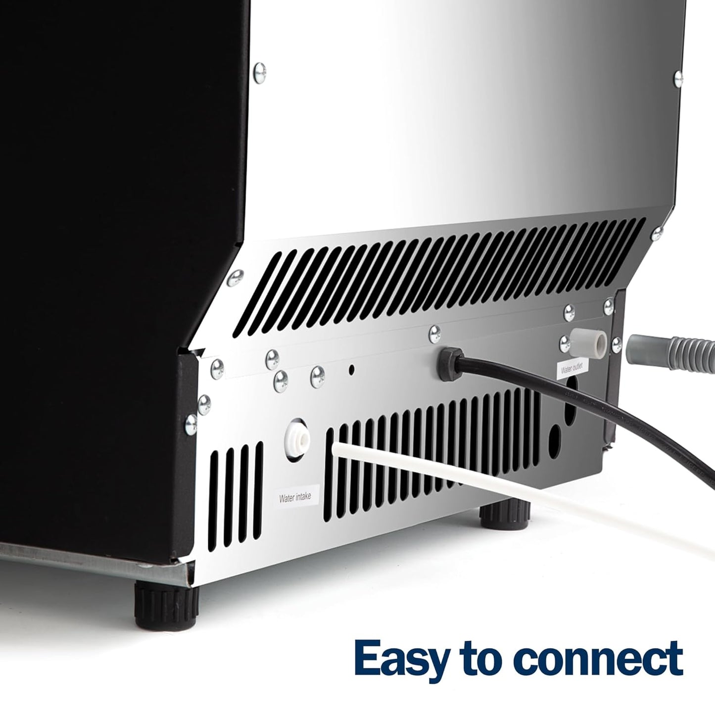 EUHOMY Commercial Ice Maker Machine, 150lbs/24H Stainless Steel Under Counter ice Machine with 33lbs Ice Storage Capacity, Freestanding Ice Maker.