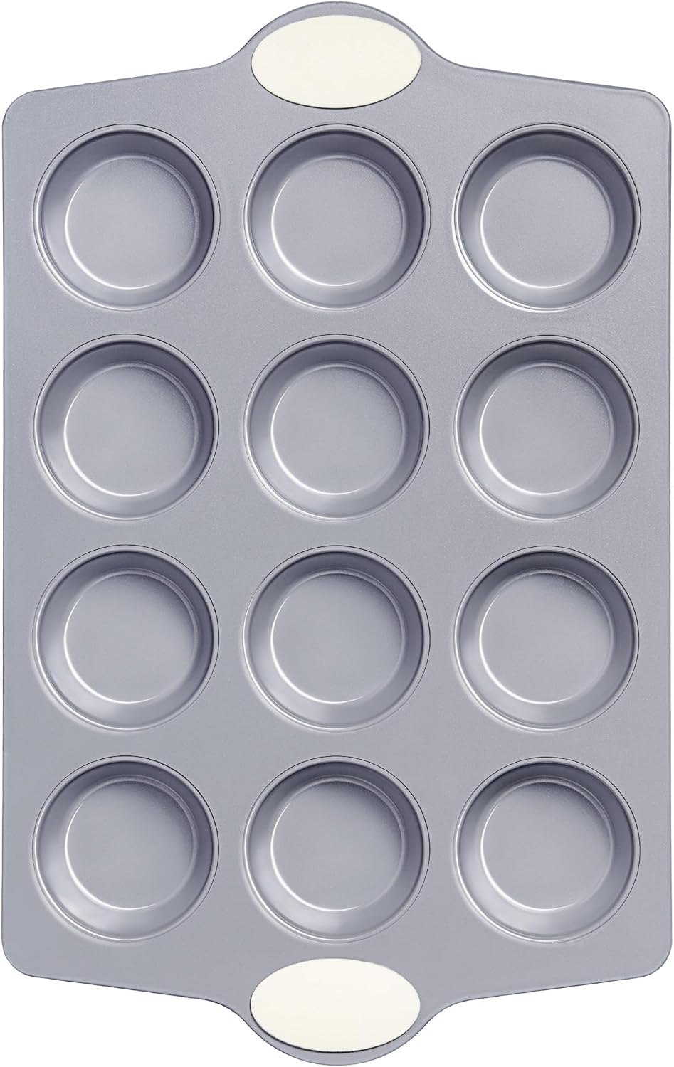 Ceramic Muffin Pan,12-Cup Nonstick Aluminized Steel Cupcake Pans, Healthy Non-Toxic Ceramic Coating Muffin Tin, 1 Pack Cup Cake Pans for Baking Cream