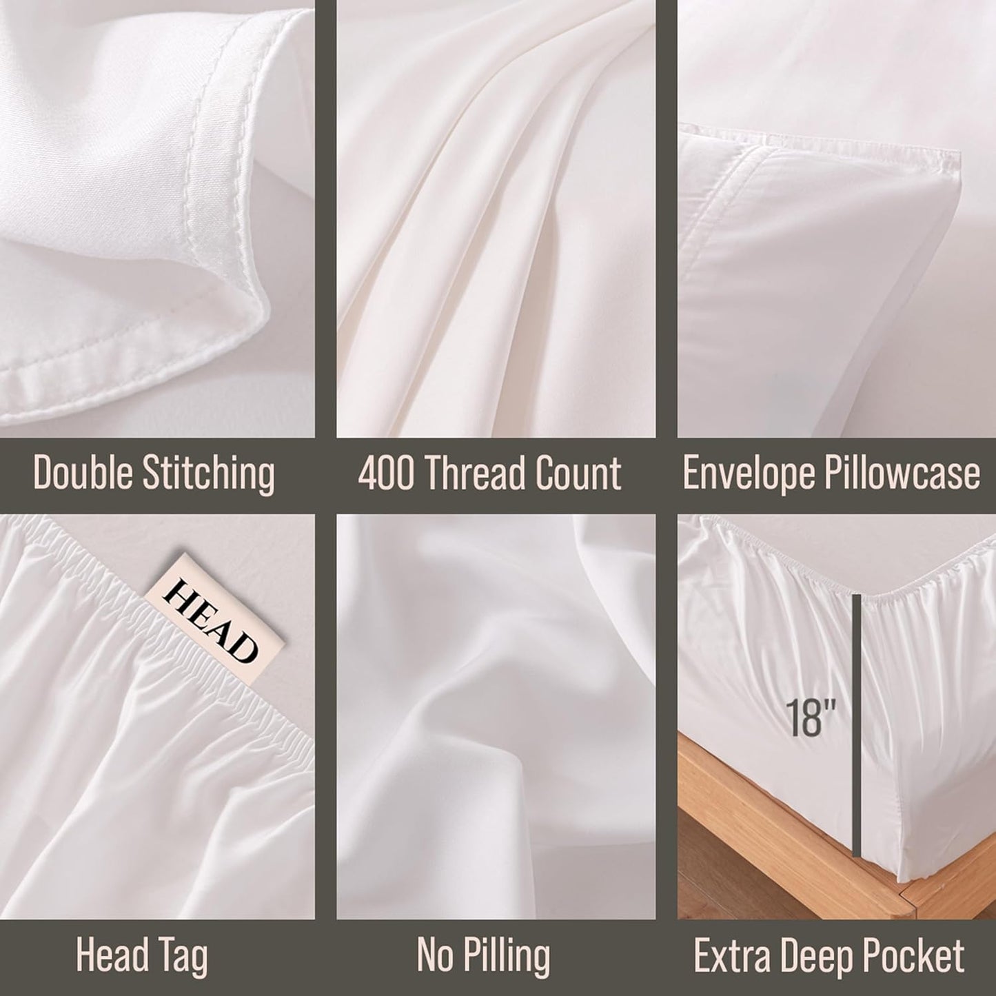 Bella Coterie Luxury Bamboo Viscose Twin XL Size Sheet Set | 100% Organically Grown | Ultra Soft | Cooling for Hot Sleepers | 18" Deep Pocket [White]