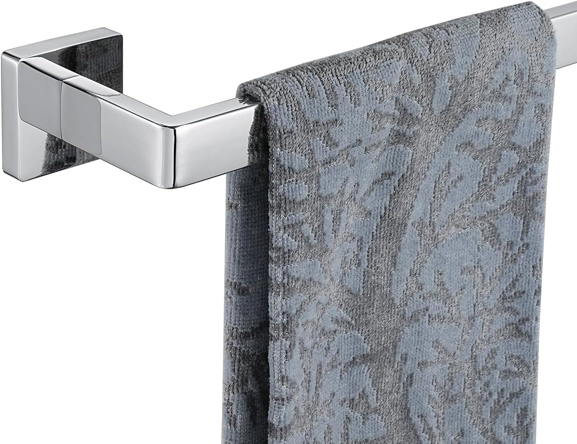 JQK Polished Towel Bar, Rounded Edges 32.41 Inch Towel Rack, 304 Stainless Steel Bathroom Wall Mount, Useable Length 30 Inch, TB250L30-CH