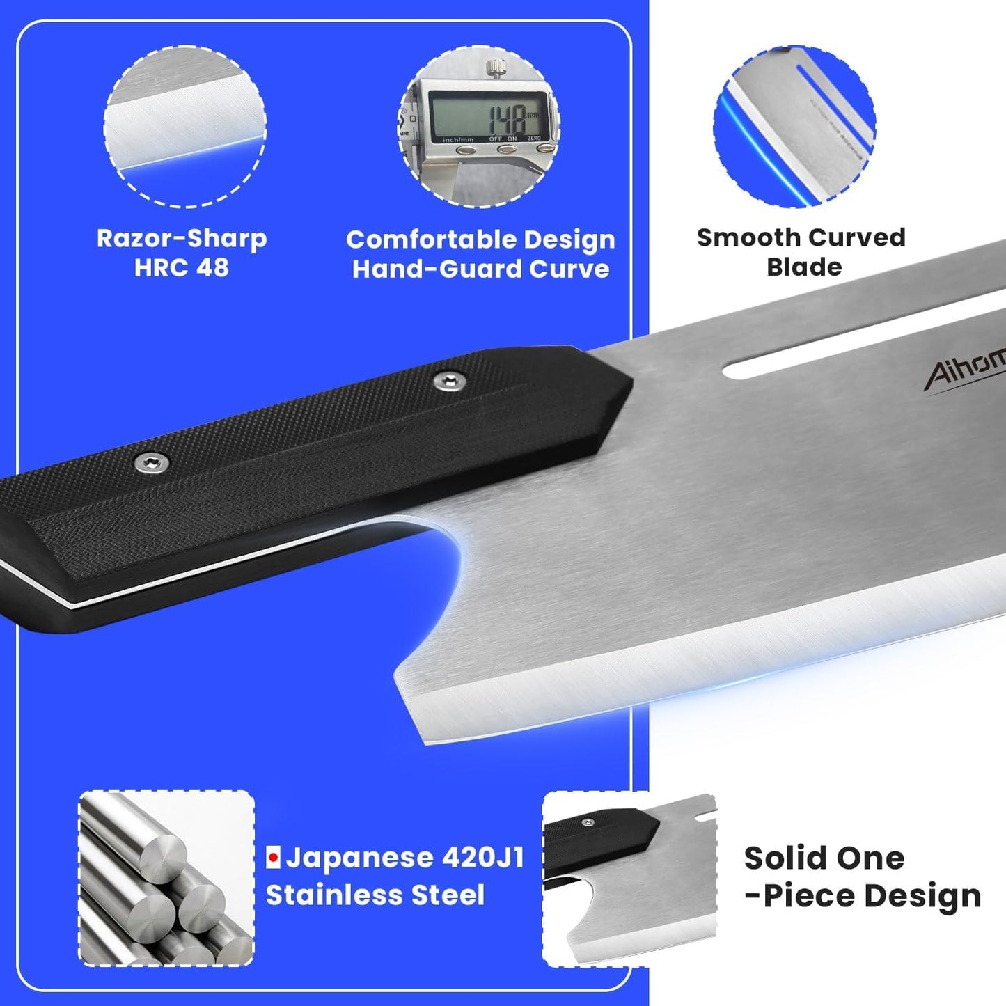 16 Inch Pizza Cutter Rocker Blade, Sharp Pizza Rocker Knife 420J1 Japanese Stainless Steel, Dishwasher Safe Pizza Cutter Slicer with Protective Cover, Multipurpose for Pizza, Cheese, Cake