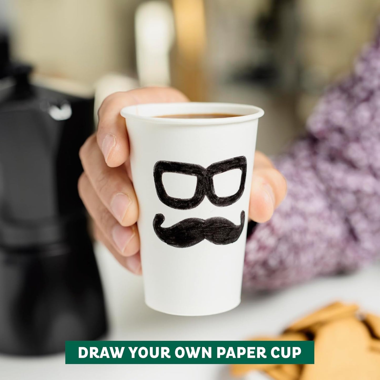 Freshware Coffee Cups 4 oz [100 Pack] Disposable Paper Cups for Mouthwash Cups, Hot Paper Coffee Cup, Ideal for Bathroom Cup