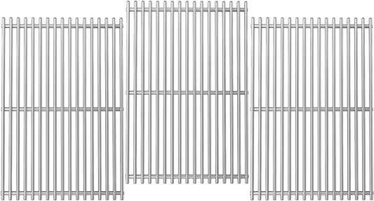 18.7" Cooking Grates for Weber Genesis GS4 Genesis II E-410, E-415, E-435, Genesis II LX E-440 Series Gas Grills, Heavy Duty Stainless Steel Grill Grates for Weber 66089 66097
