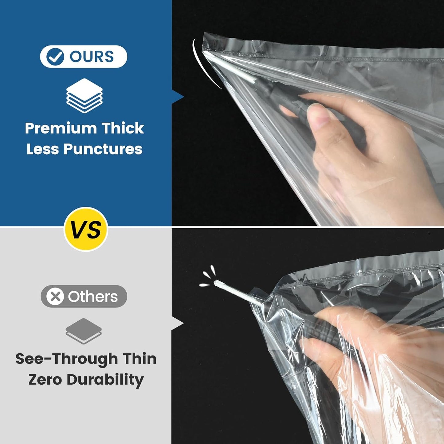 KOOC Slow Cooker Liners 14"x22" 20 Count Extra Large Size Disposable Pot Liners Cooking Bags Fit 6 qt to 10 qt Pot BPA Free Fresh Locking Seal Design