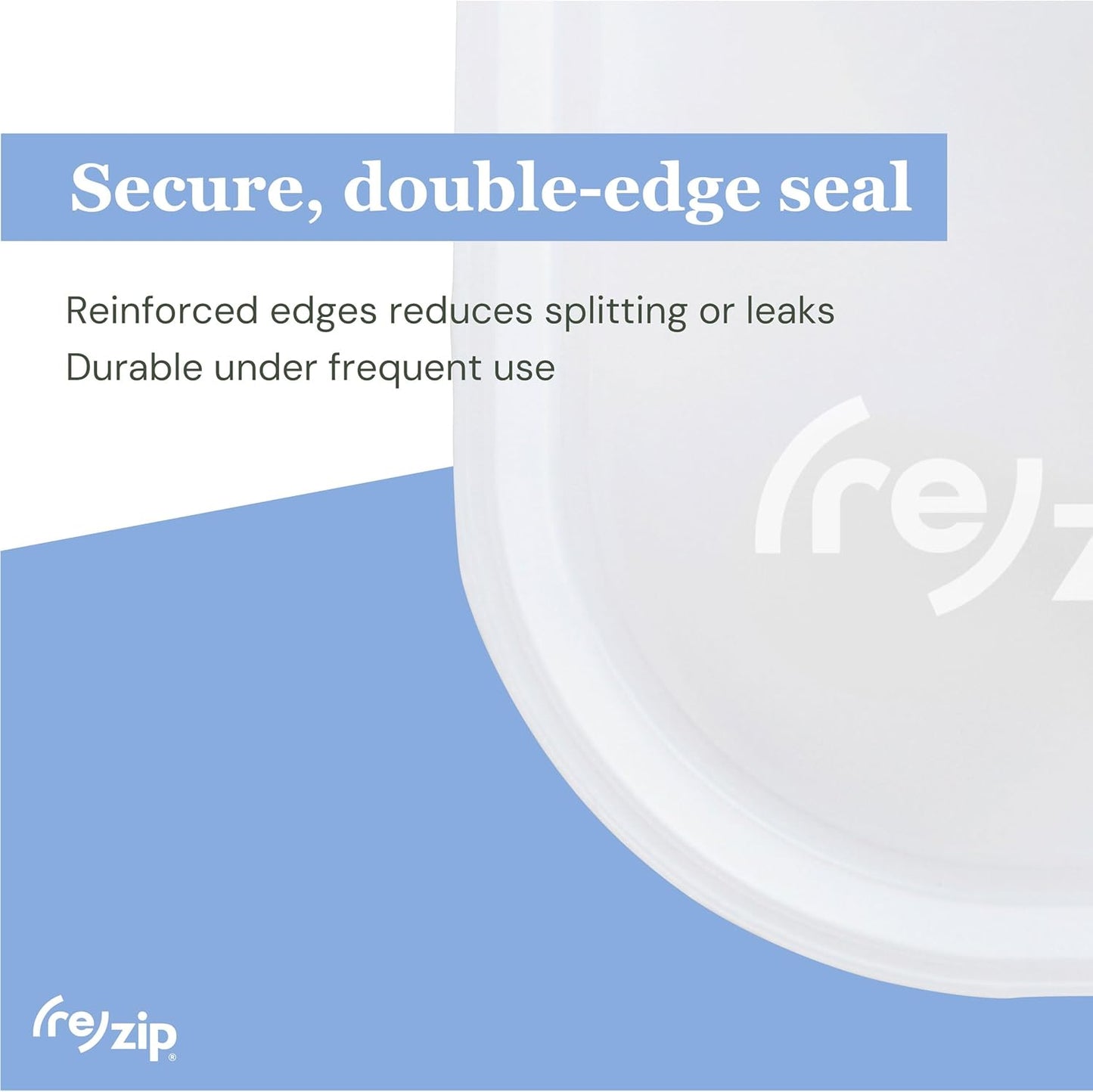 (re) zip 5-Piece Flat Lunch Reusable Food Storage Bags, BPA-Free, Leakproof, Freezer Safe, Dishwasher Safe, Travel Friendly, (3) Sandwich (3.5-Cup/28-Ounce), (2) Snack 1-Cup/8-Ounce Bags, (Clear)