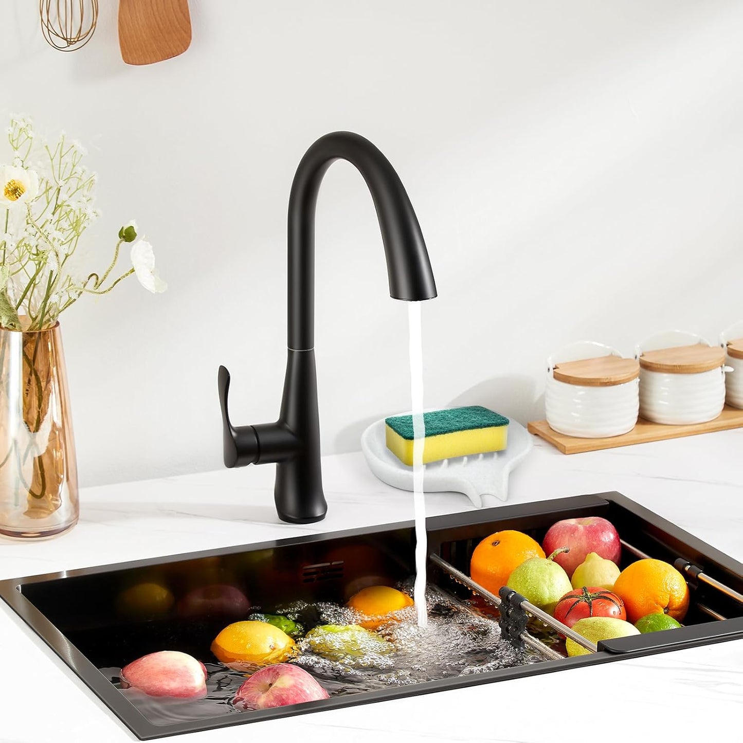 2 Pcs Soap Dish with Drain- Self Draining Bar Soap Holder for Shower, Marble Look Soap Savers Soap Tray Sponge Holder for Kitchen, Bathroom, Bathtub Sink, Crystal White