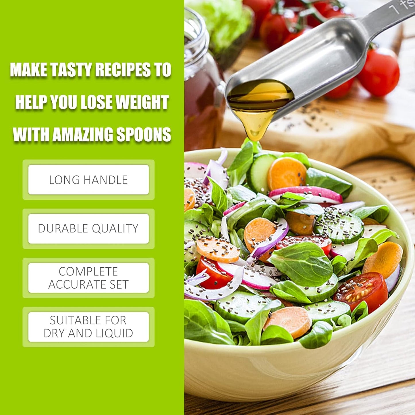 1PCS 2/3Tablespoon (2tsp, 10ml) Single Measuring Spoon, Individual Stainless Steel Long Handle Measure Teaspoon Only