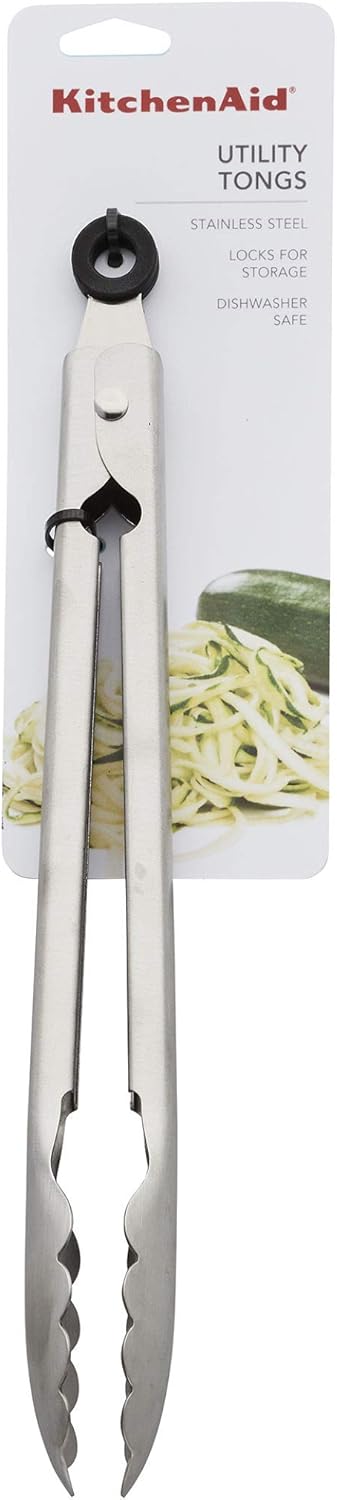 KitchenAid Stainless Steel Utility Tongs, 12 Inch (Pack of 12)
