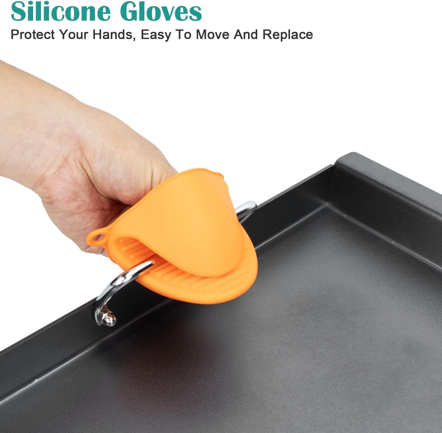 Full Size Griddle for Weber Old Spirit 200 Series, Flat Top Griddle for Spirit E/S 200 & 210 with Side Control Panel, Spirit 500, Genesis Silver A Gas Grills, Replace for 7521 7522 7523 65904 65905