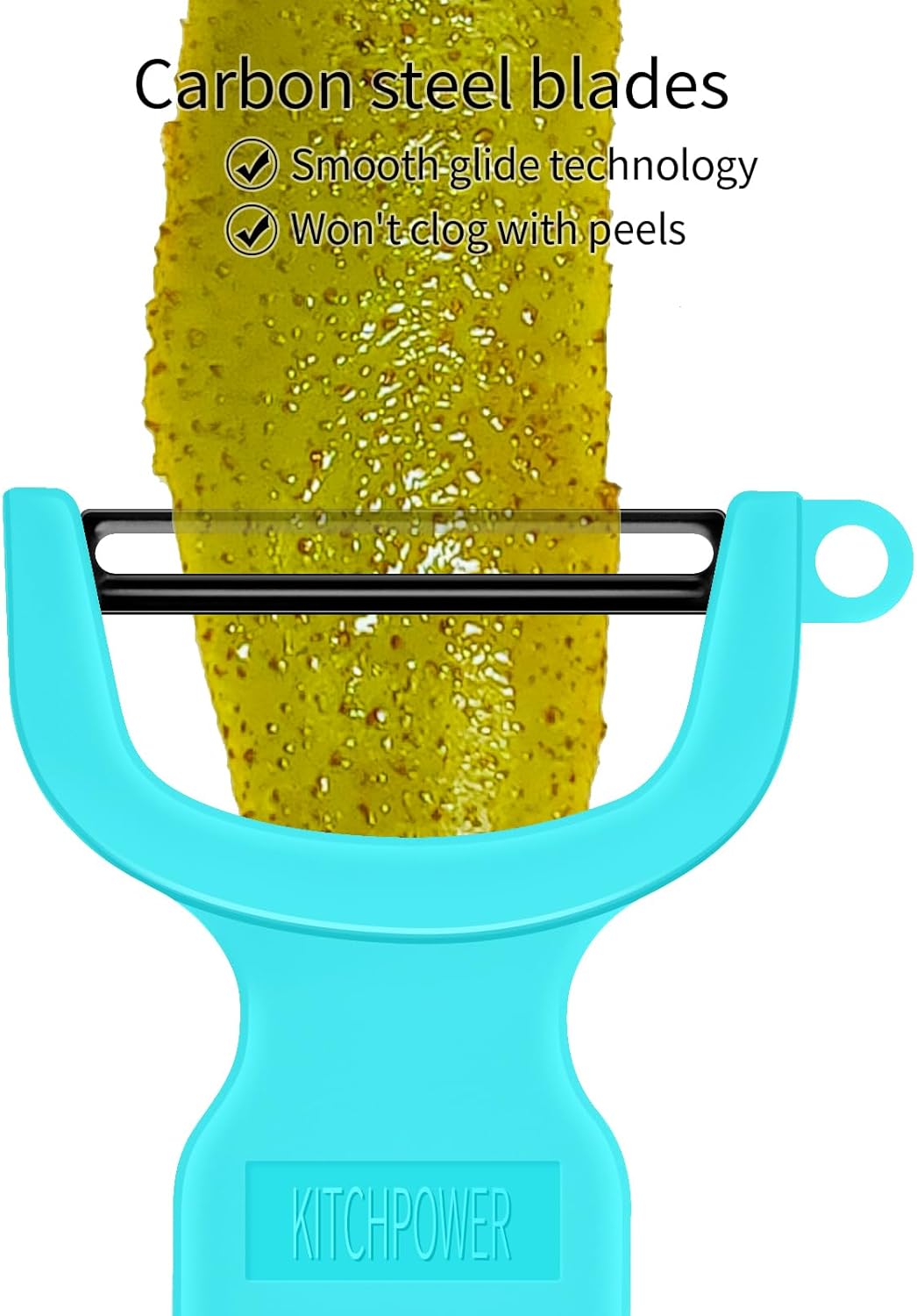 Original Vegetable Peeler, Potato Peelers for kitchen Carbon Steel Blade 3-Pack Orange/Blue/Yellow