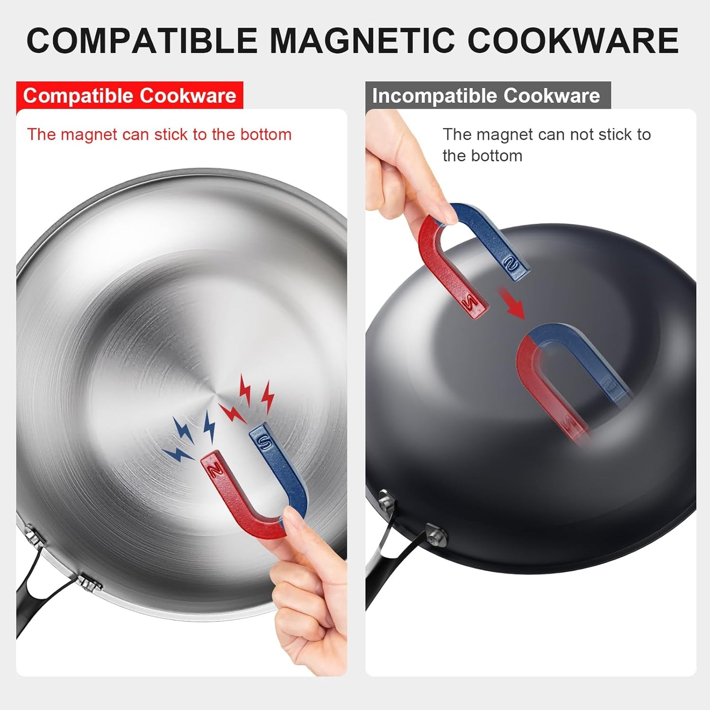 Induction Cooktop Commercial, 1800W Electric Stove with 18/10 Stainless Steel, 4 Hours Timer, 6 Preset Functions, 8 Temp/Power Levels, Portable Countertop Burner for RV Home Kitchen