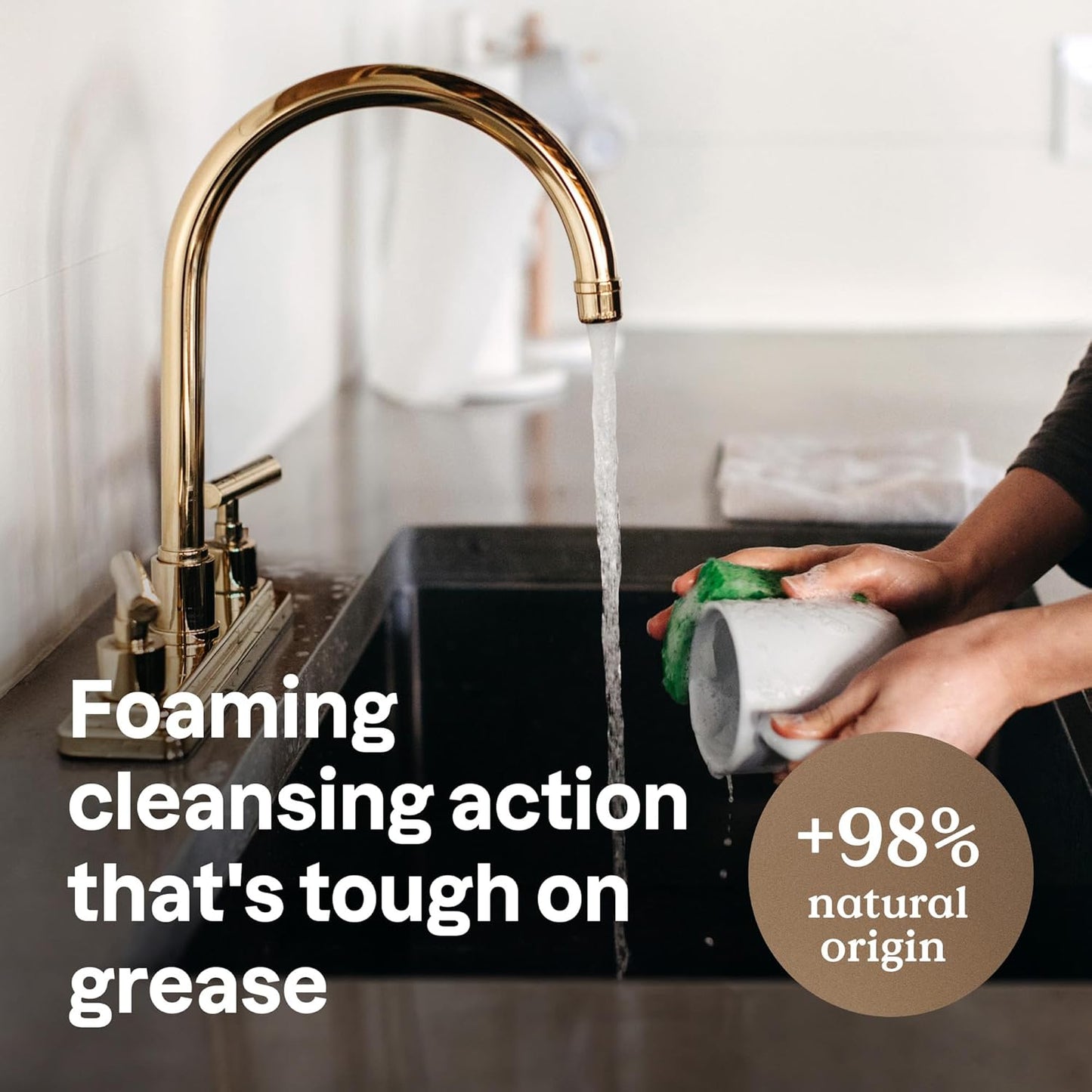 ATTITUDE Dish Soap, EWG Verified, Plant and Mineral-Based Ingredients, Vegan and Cruelty-free Household Products, Lavender and Rosemary, 16 Fl Oz