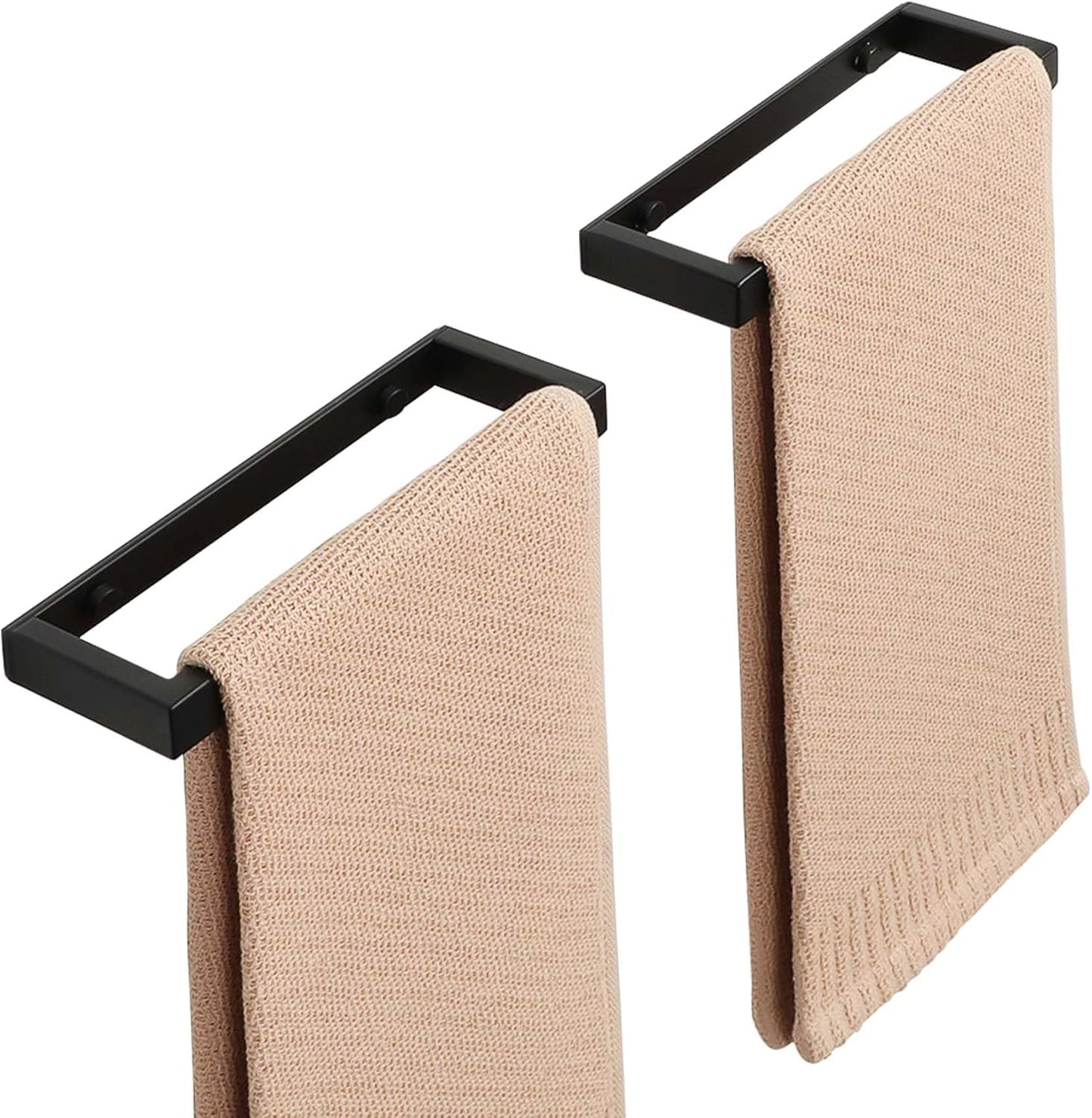 Alise Bath Towel Bar,Wall Mount Towel Holder Towel Rack Towel Hanger for Bathroom Lavatory,8 Inch SUS304 Stainless Steel Towel Rail,Matte Black GJF020-B【2-Pack】