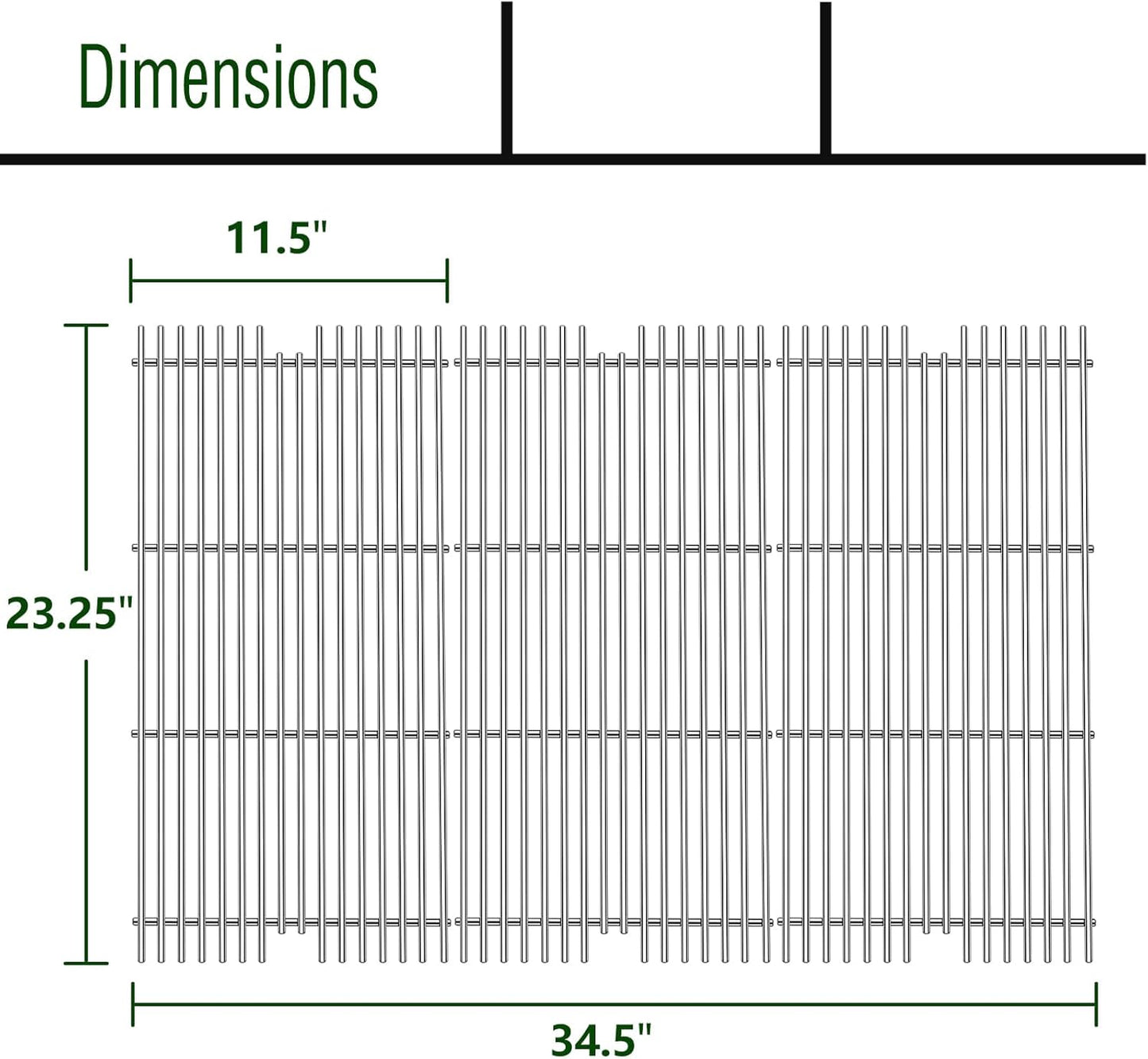 BBQ Grill Grates Parts for 54911 Viking Grill VGBQ 30 in T Series,VGBQ 41 in T Series,VGBQ 53 in T Series, VGBQ300T,VGBQ0302T,VGBQ3002RT,VGBQ4103RT,Stainless Steel Grid Accessories Replacement