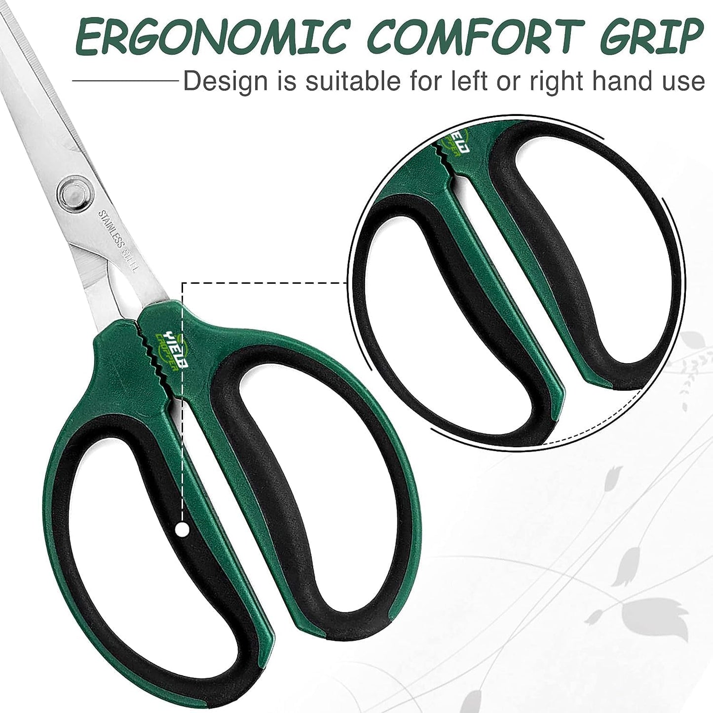 Hydroponic 2-Pack Bonsai Scissors and Plant Trimming Shears Set - Stainless Steel Pruning Shears for Indoor Gardening, Succulent Harvest, and Precision Plant Care