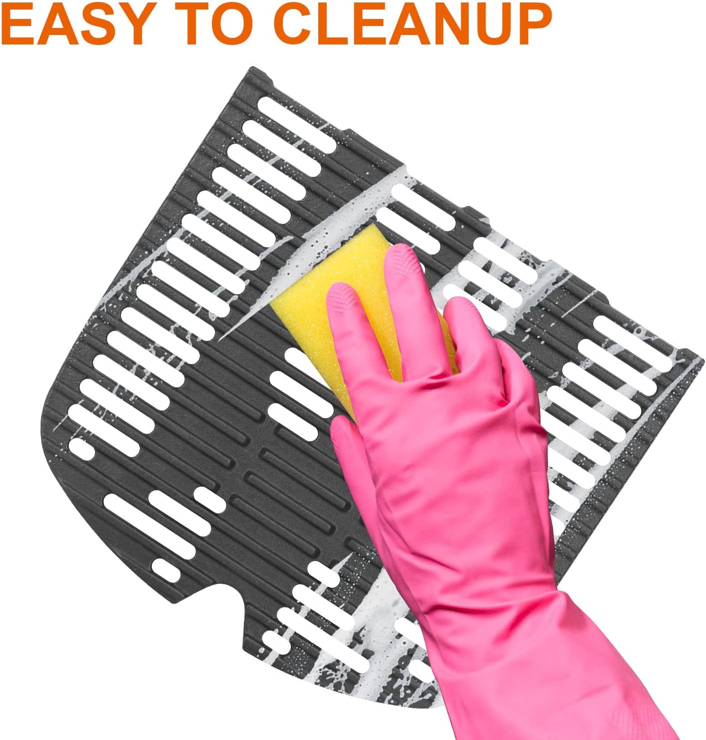 Cast Iron Grill Griddle and Cooking Grate for Weber Traveler Portable 9010001 9020001 9030001 9013001 Gas Grill, Replacement Parts for Weber Traveler Portable Gas Grill Stealth Edition, Black