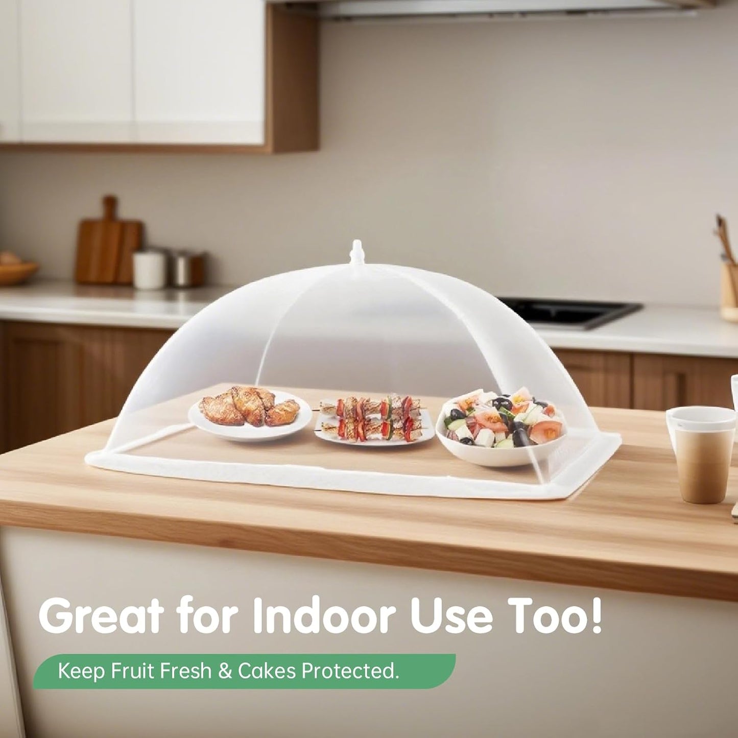 6 Pack Food Covers for Outside Mesh, 2 XL 40x25 inch + 4 L 17x17 inch Popup Foldable Outdoor Food Tents, Screen Net to Keep Bugs Flies Away for Picnic BBQ Camping Party Supplies