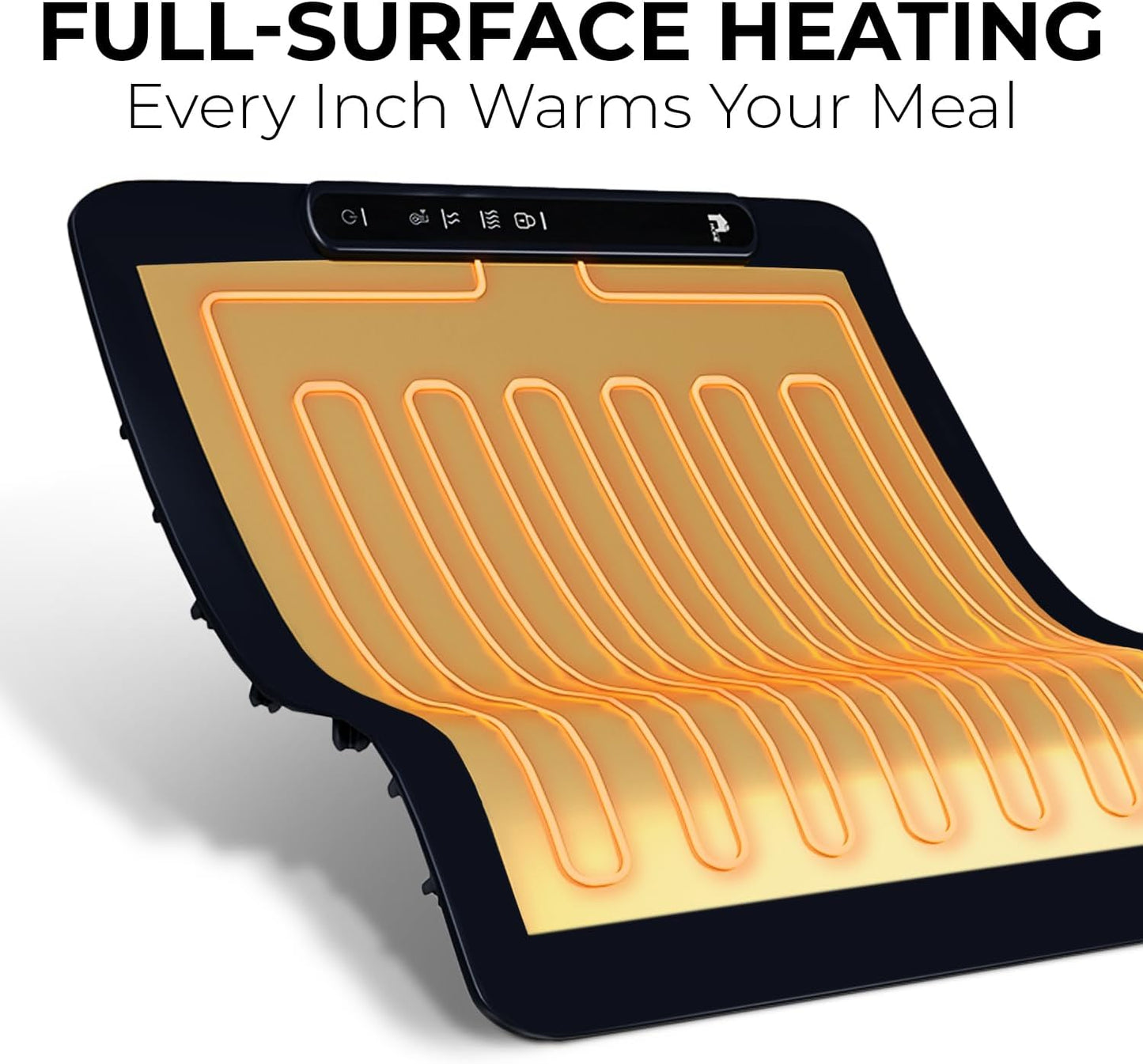 EconoHome Food Warming Mat - Electric Food Warmer - Fast Heating, 3 Heat Levels, Large Surface Area, Constant Temperature - Portable Silicone Warming Tray for Meals