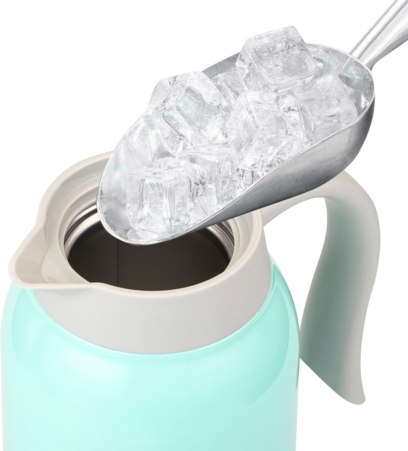 GiNT 51 Oz Stainless Steel Thermal Coffee Carafe, Double Walled Vacuum Insulated Flask, 12 Hour Heat Retention, 1.5 Liter Tea, Water, and Coffee Dispenser (Upgraded version Blue)