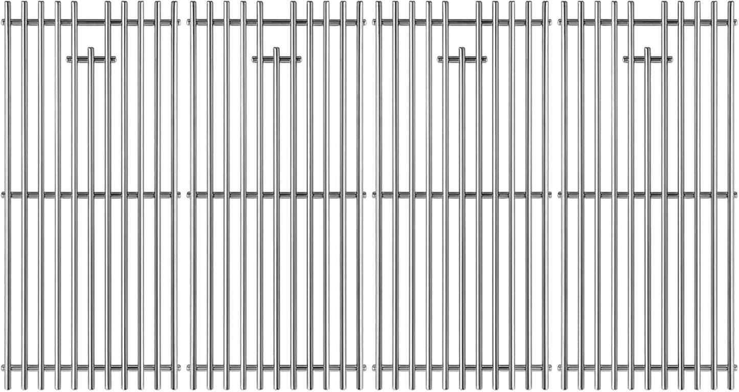 16517 Stainless Steel 4 Cooking Grid Grates Replacement for Bull Angus 47628 47629 Outlaw 26038 26039 69008 69009 65073 87049 Lion Premium L75000 Gas Grill 19-1/4"