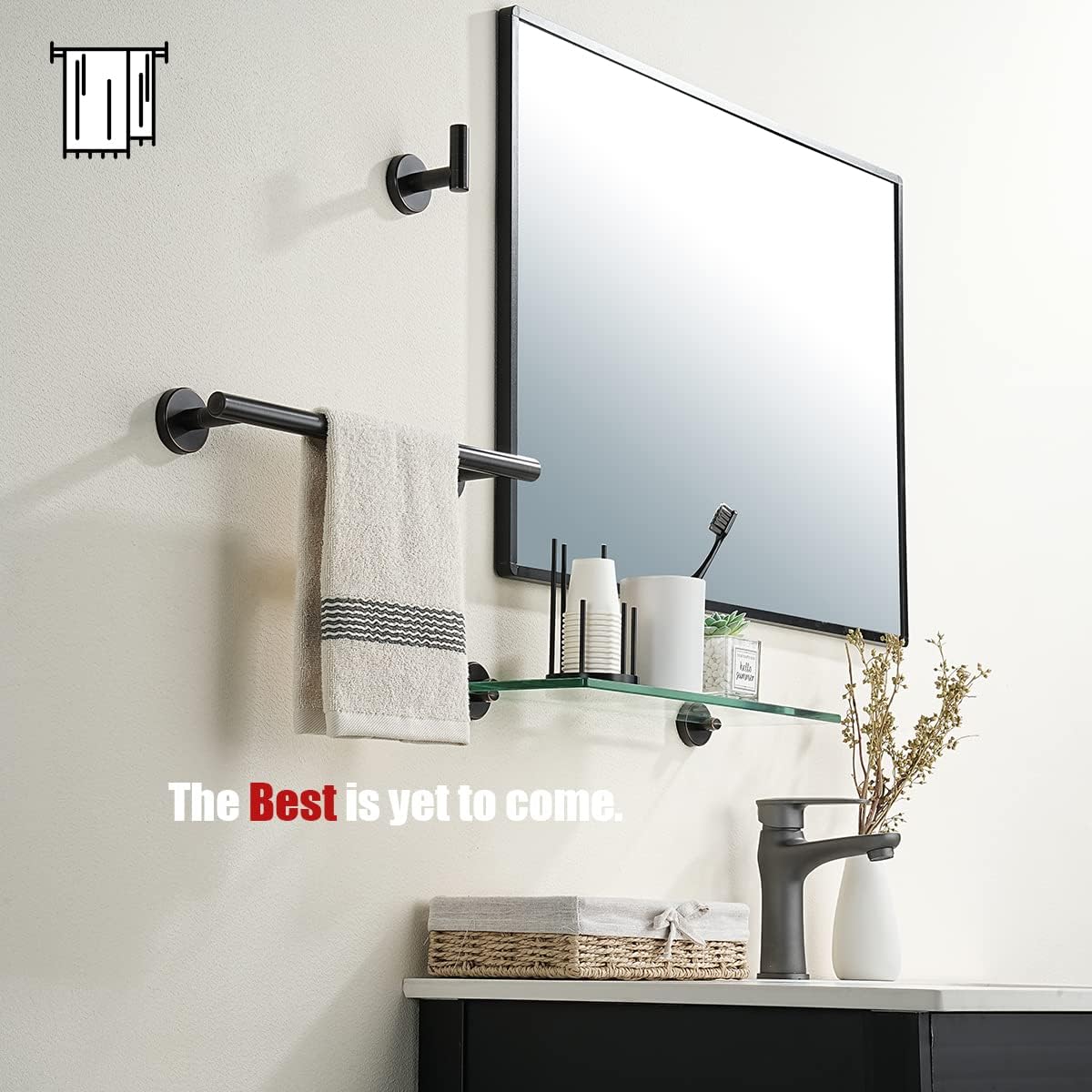 JQK Oil Rubbed Bronze Towel Bar, 15 Inch 304 Stainless Steel Thicken 0.8mm Towel Rack Bathroom, Towel Holder Wall Mount, Useable Length 12 Inch, TB110L12-ORB