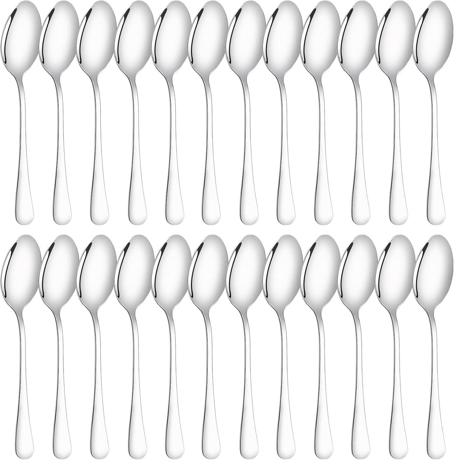 24 Pcs Dinner Spoons Set 7.32" Premium Food Grade Stainless Steel Spoons Mirror Finish & Dishwasher Safe,Use for Home,Restaurant
