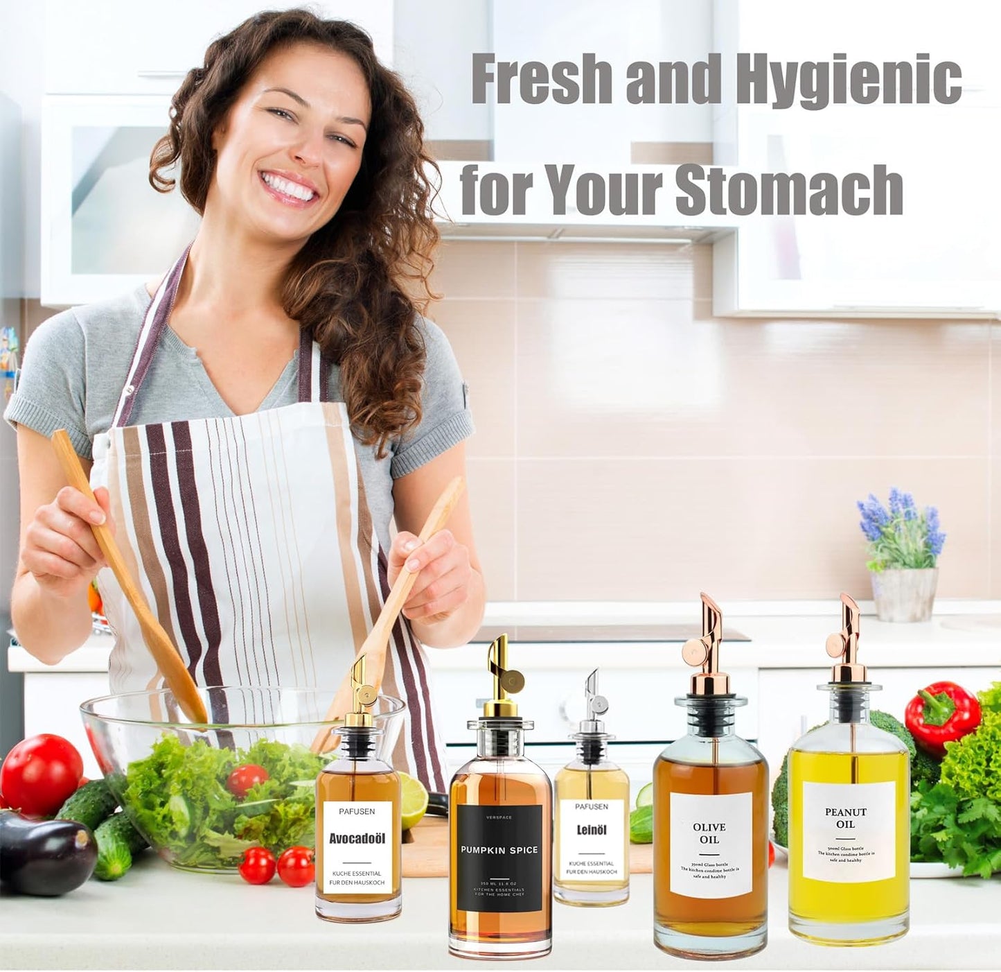 Pafusen 12 Pack Weighted Liquor Pour Spout, Auto Flip Olive Oil Dispenser Spout, Pour Spout for Liquor Bottles, Olive Oil Spout, Bottle Pourers for Alcohol Wine Syrup Home Bar Accessories Silver