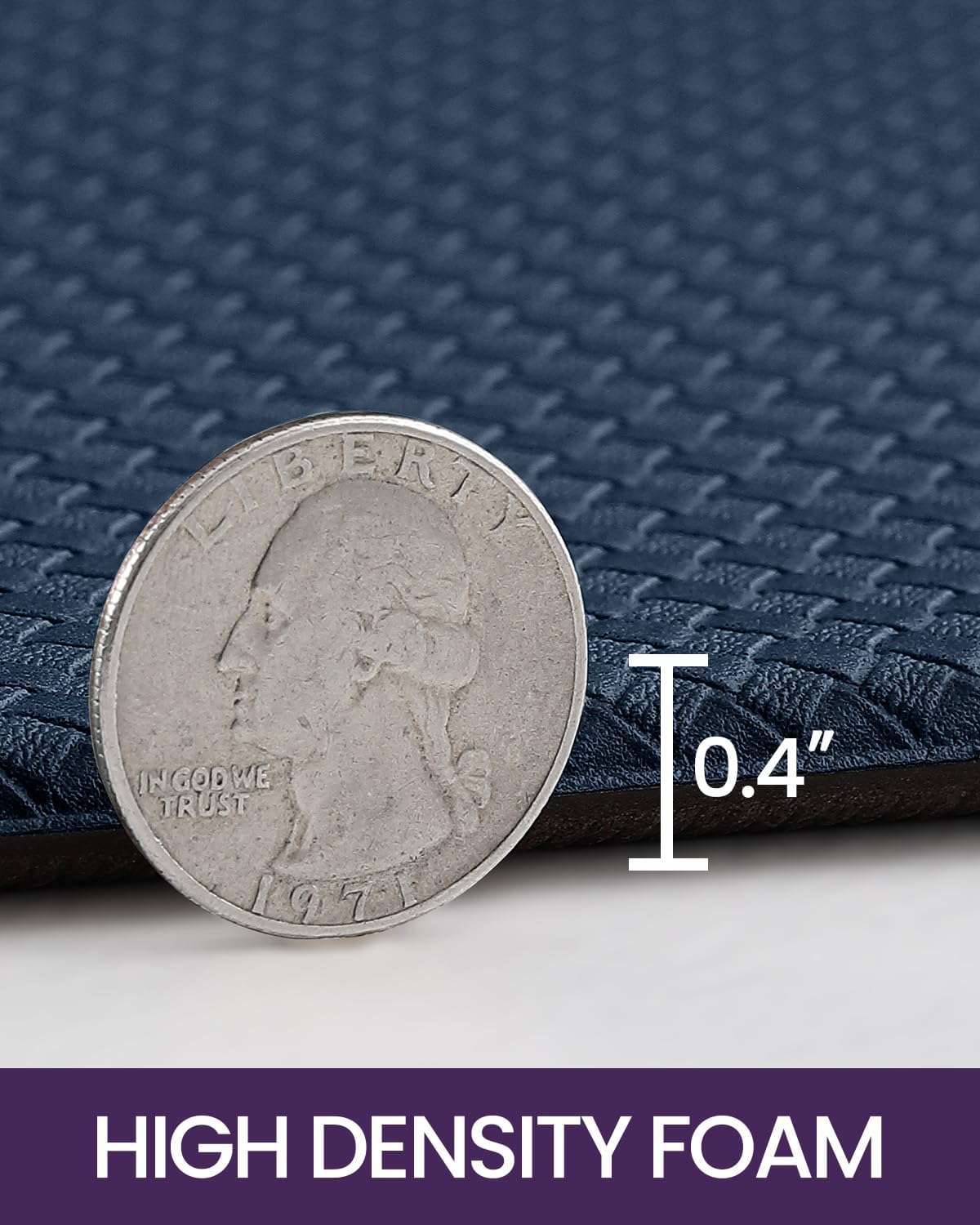 DEXI Kitchen Floor Mats Cushioned Anti Fatigue, 23x94, Large Long Standing Runner Rug Waterproof, Comfort Memory Foam Padded for Front Sink Laundry, Navy