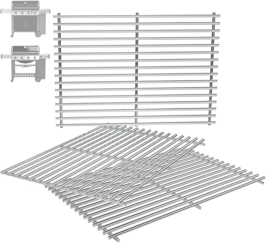 66089 18.75" Grill Grates for Weber GS4 Genesis II 400 & Genesis II LX 400 Series (2017 and Newer), Weber Genesis 2 Grill Parts for Genesis II E-410 Grill Grates Parts for Weber 66097
