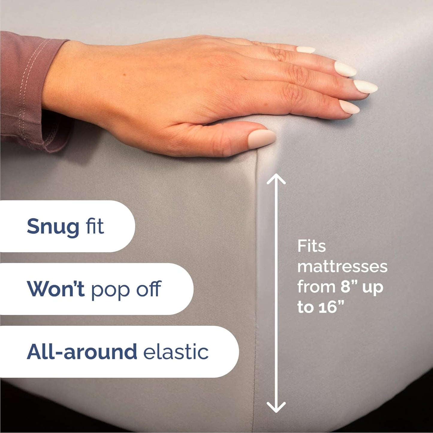 Cal King Size 4 Piece Sheet Set - Comfy Breathable & Cooling Bed Sheets Set - Hotel Luxury Bedding for Women, Men, Kids, Teens, Boys & Girls - Deep Pockets, Soft, Wrinkle Free - Oeko-Tex - Light Grey