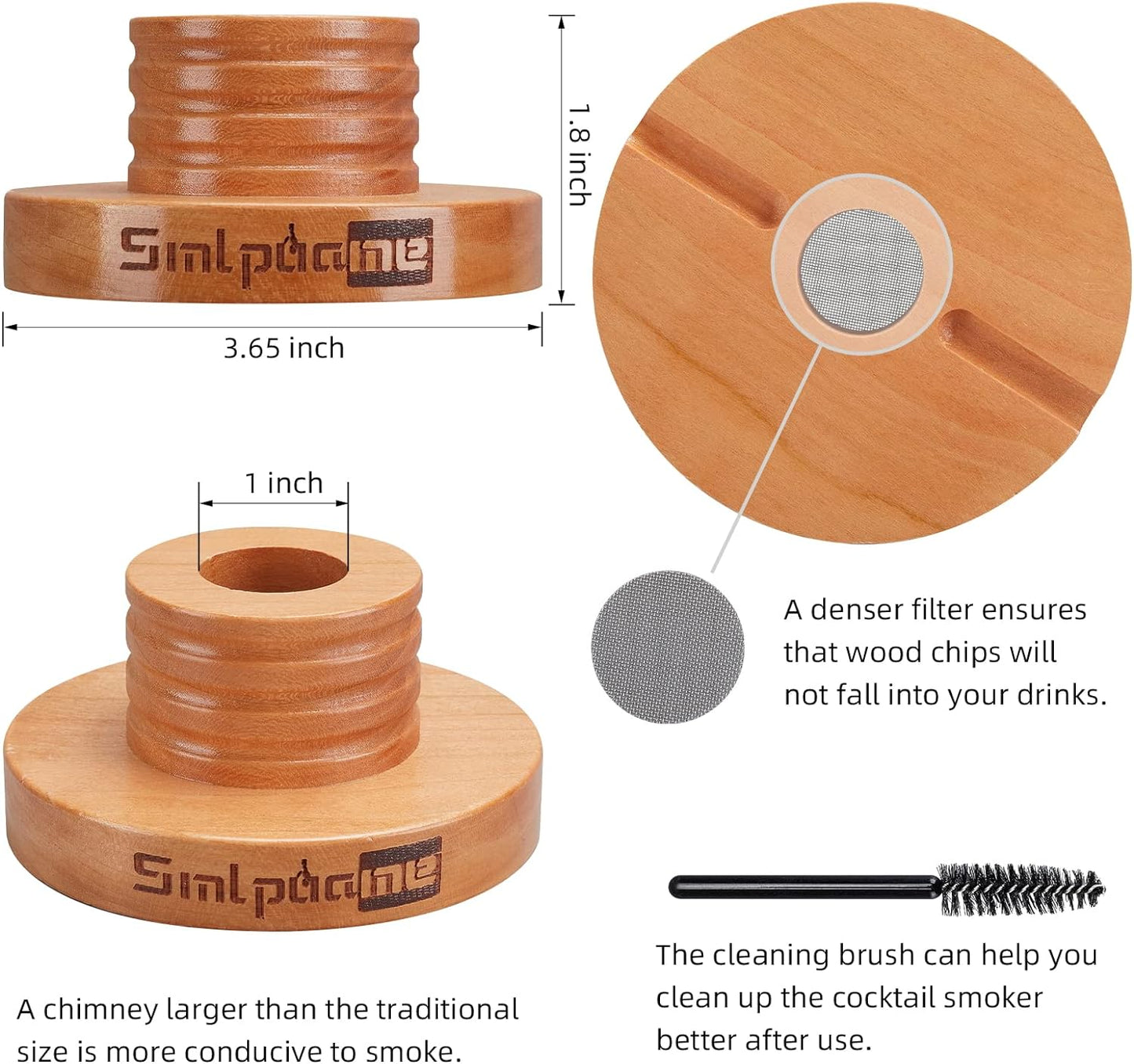 Cocktail Smoker Kit with Torch, Old Fashioned Smoker Kit for Bourbon Whiskey Drink, Smoker Infuser Kit with 4 Flavors Wood Chips, Birthday Christmas Gifts for Husband, Men, Dad (No Butane)