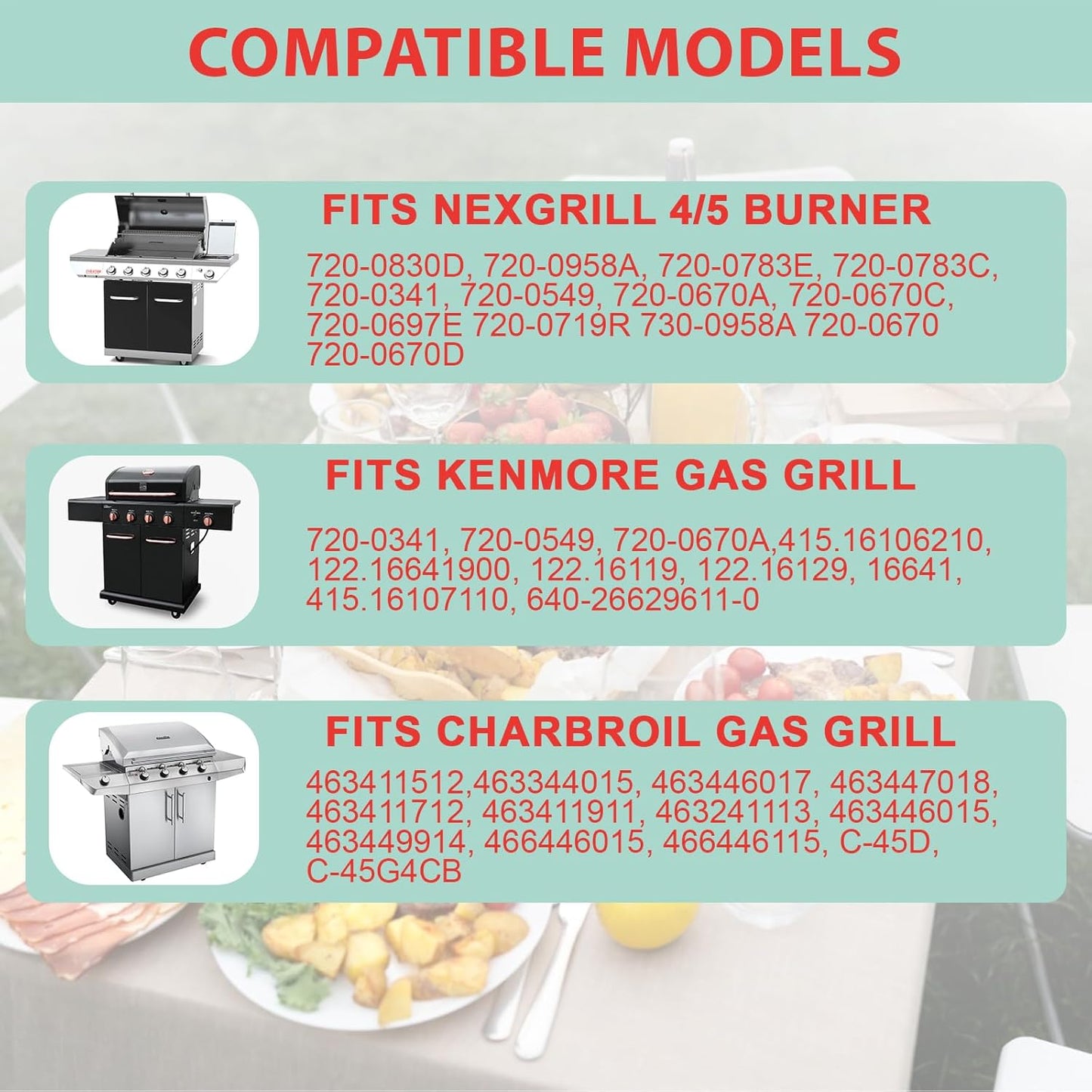 Griddle Insert for Nexgrill Replacement Parts 4 Burner 720-0783W 720-0830H 720-0830X 720-0888S, Carbon Steel Flat Top Griddle Plate for Nexgrill 5 Burner 720-0888 720-0888N, Charbroil 463344015 Grill
