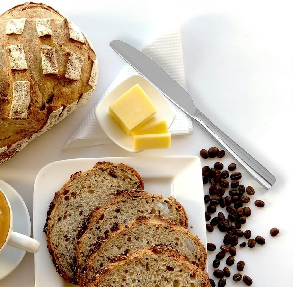 Dinner Knives,12 Piece Dinner knife Set,18/10 Stainless Steel Silverware Set Dinner Knife For Home,Kitchen,Restaurant and Hotel,Mirror Polished& Dishwasher Safe