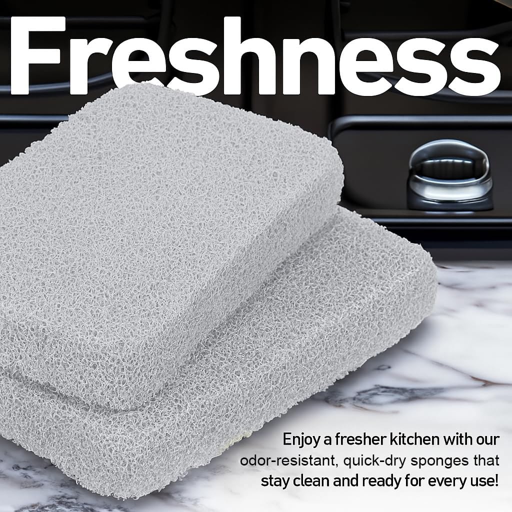 Casanero 12-Pack Silicone Scrubbing Sponges, Heavy-Duty, Non-Scratch | Reusable, Odor-Free, Multi-Purpose Cleaning for Dishes, Non-Stick, Countertops