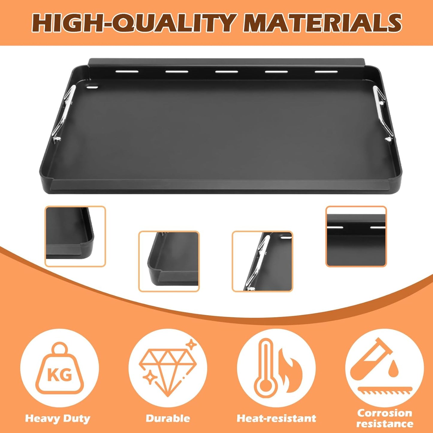 G533-0009-W1 Full-Size Griddle Inserts Replacement Parts for Charbroil Commercial Infrared 4 Burner 463257520 463255020 463439915 466242815 463276016 463242716 463255721 463242715 Gas Grills