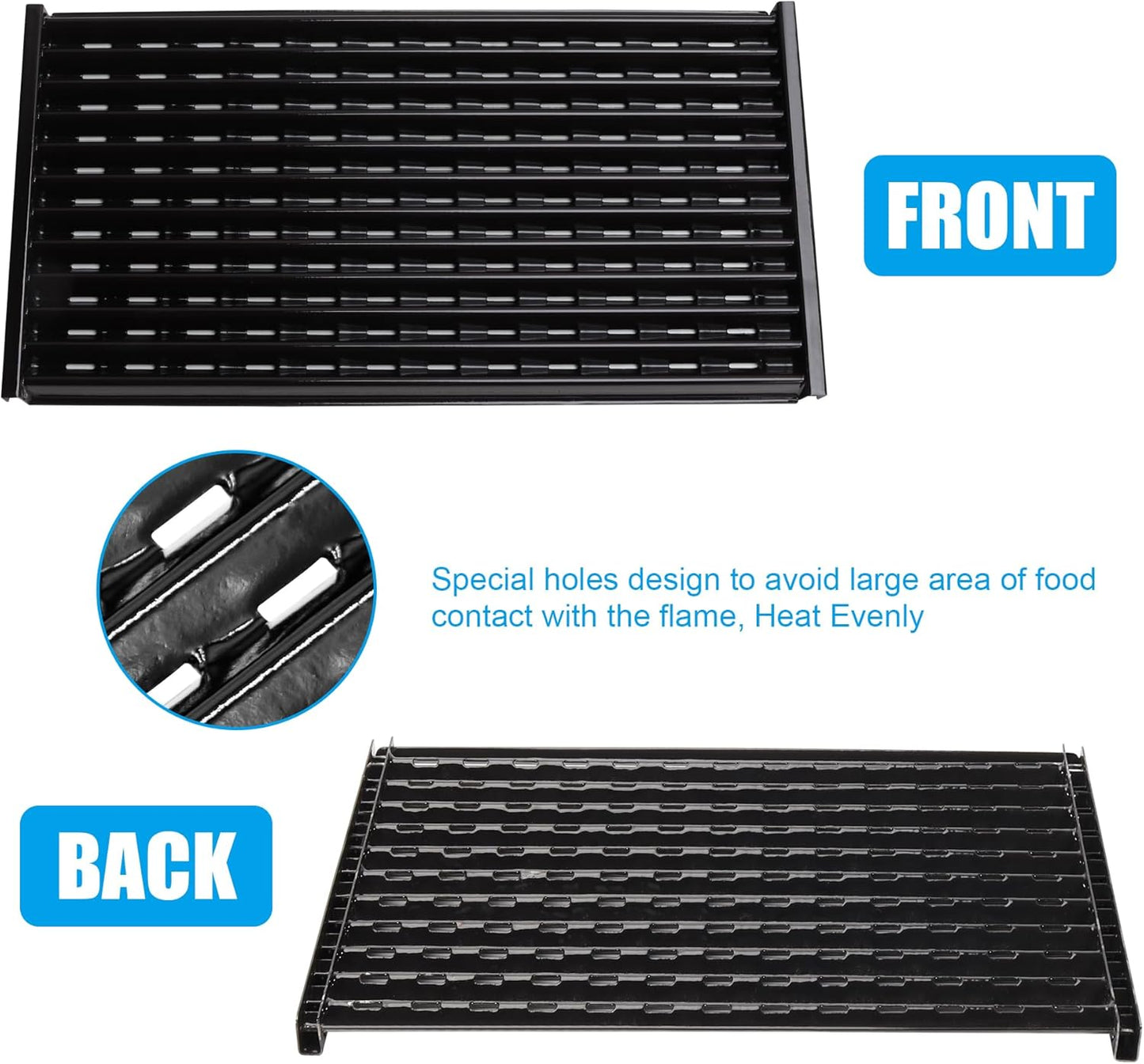 17" Grill Grates for Charbroil Performance TRU-Infrared/Amplifire 2 Burner 463633316 463655621 Gas Grill,Emitter Plates for CharBroil G327-1100-W1 Replacement Parts, 2 Pack