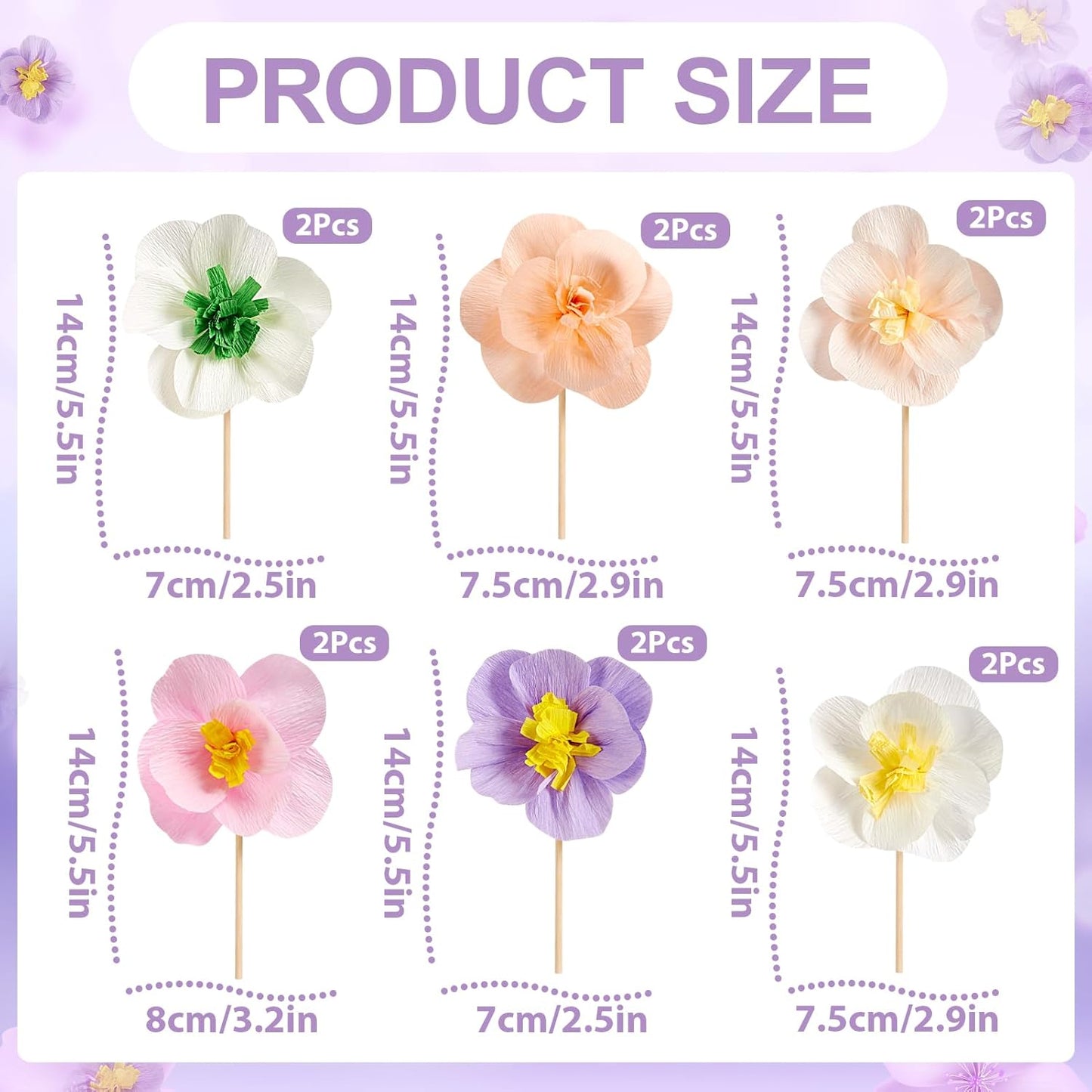 Easy Joy Cupcake Toppers, Wildflower Party Decorations, Flower Cupcake Toppers, Baby in Bloom Baby Shower Decorations for Kids Cake Birthday Party, Wedding, Flowers Wedding Themed Party 16PCS