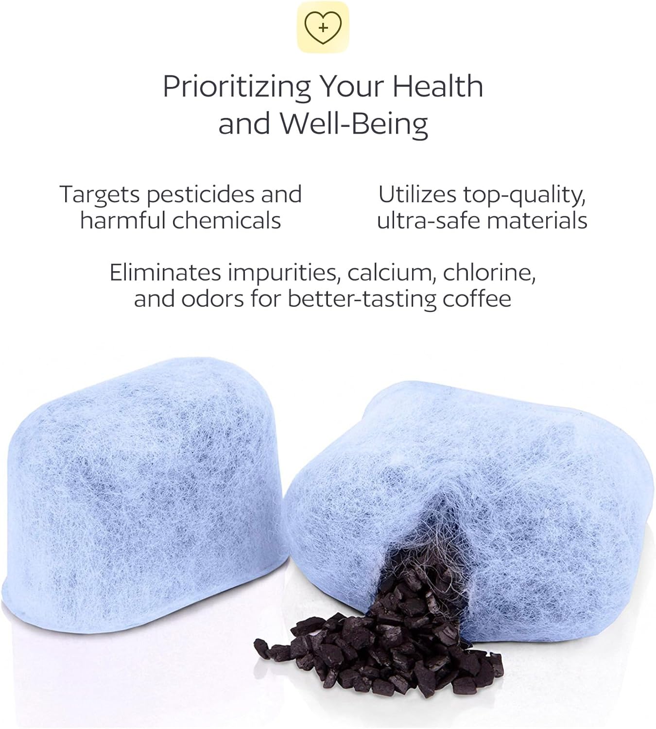 6 Water Filters for Keurig K-Mini, K-Slim, K-Duo, K-Supreme, K-Classic, K-Elite, K-Select, K-Cafe, K-Compact, K-Express - Universal Fit Replacement Water Filter for Keurig Coffee Makers