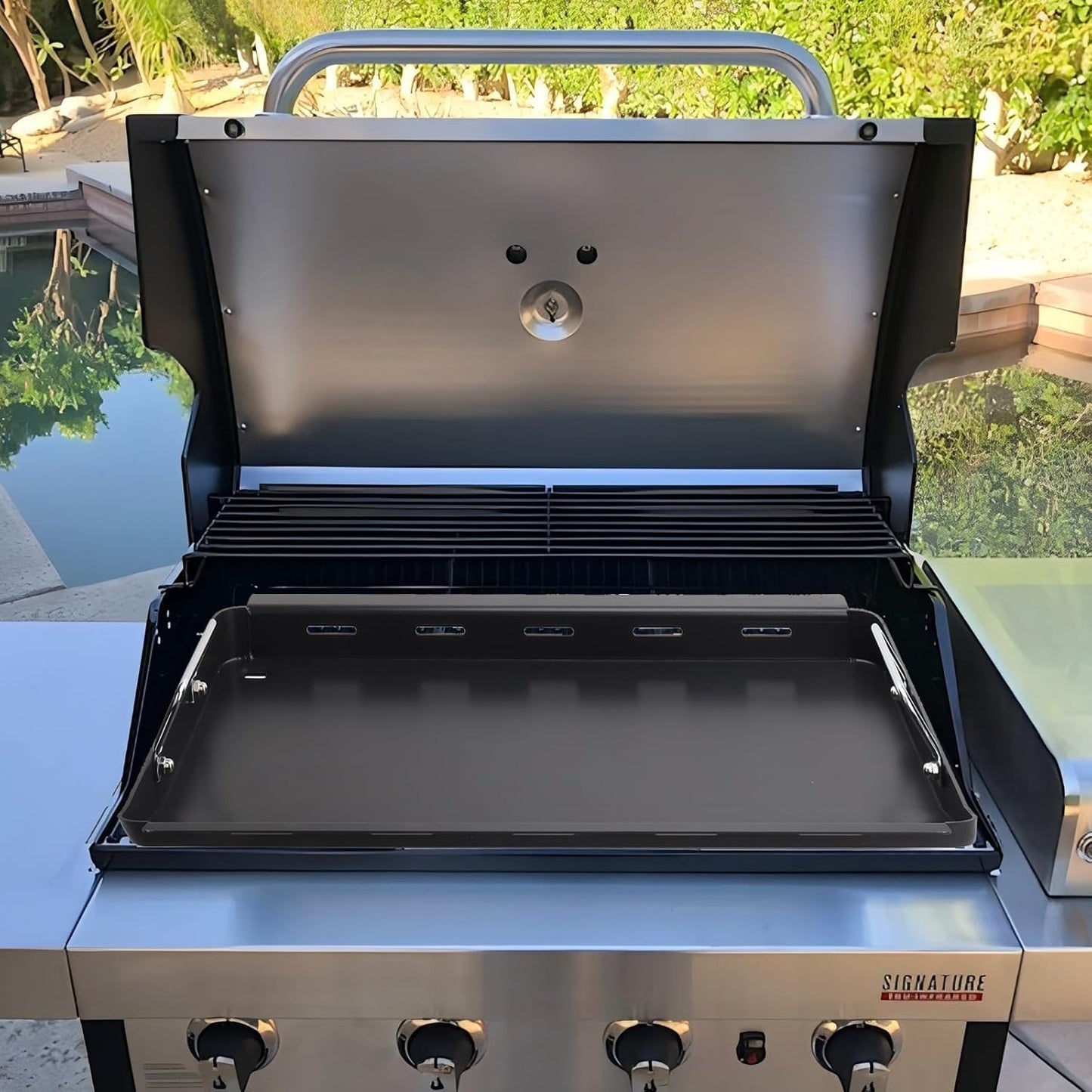 G533-2200-W1 17" Griddle Insert Parts for Charbroil TRU Infrared 4 Burner Grill 463242715 463242716 466242716 466242815 463257520 463276016 463255020 for Charbroil Grill Replacement Parts